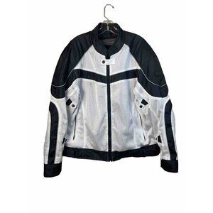 Bilt XL Armored Explorer Air Adventure Motorcycle XL Jacket Black White